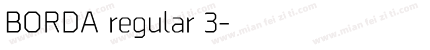 BORDA regular 3字体转换